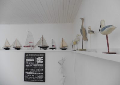 nautical art in vacation home in France